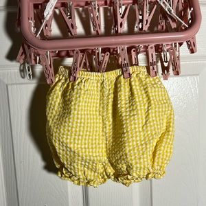 vintage yellow and white baby shorts